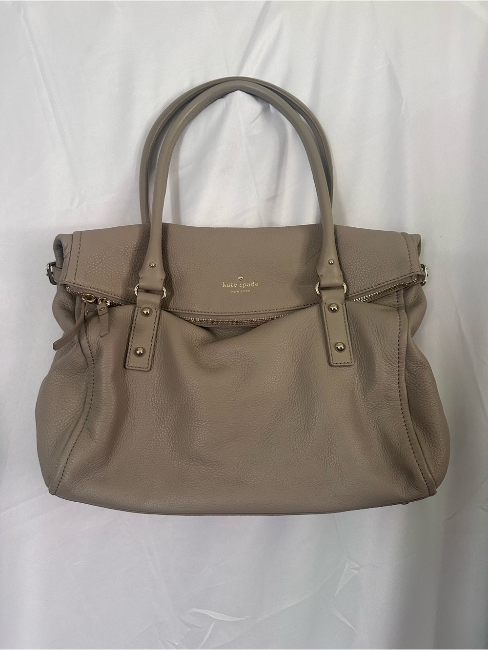 Taupe Kate Spade Cobble Hill Leslie satchel